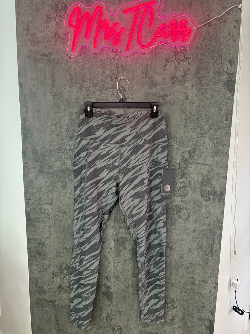 Scorpio Sol Gray Zebra Print Kids Leggings
